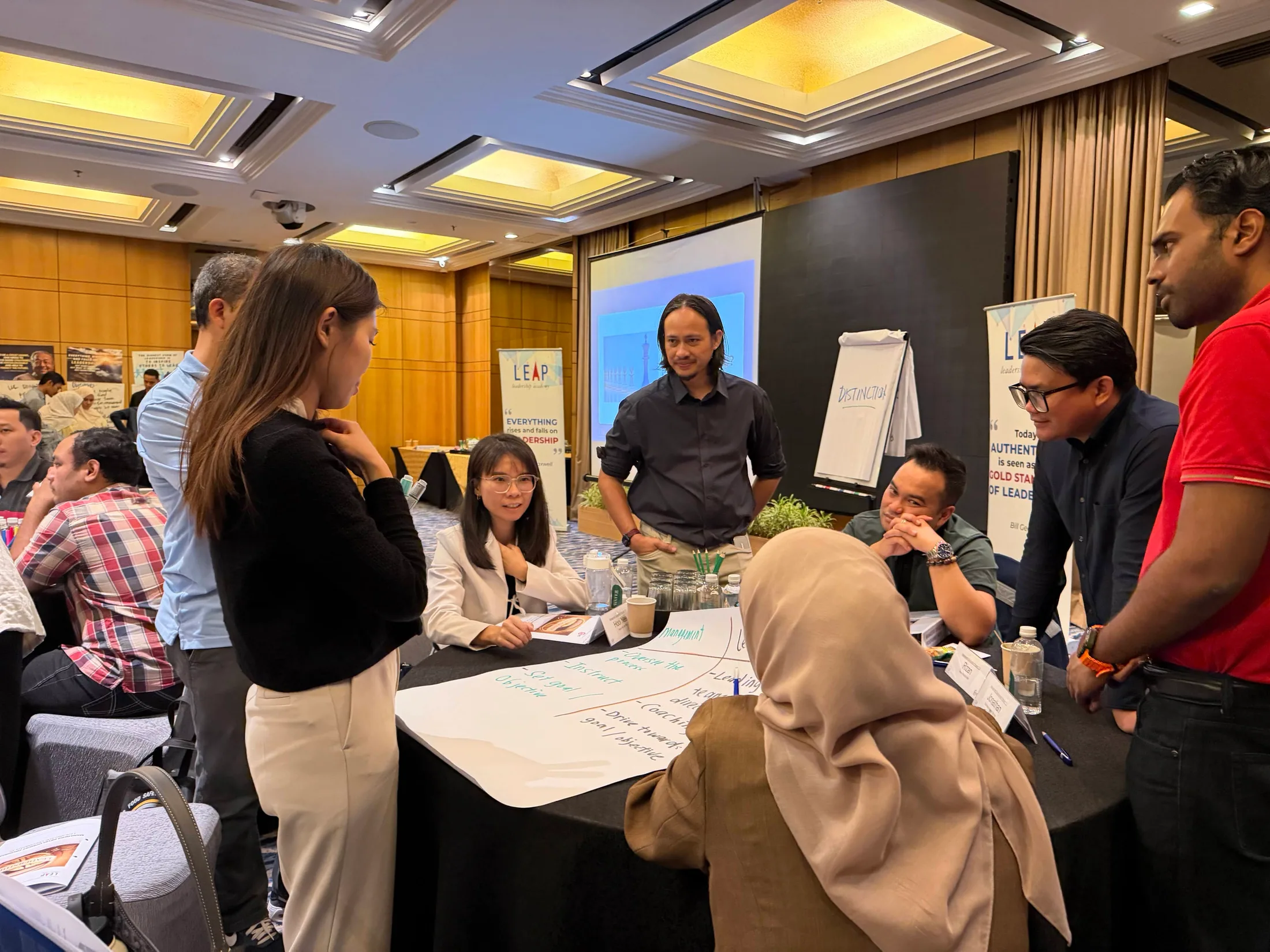 MDP participants working through a group activity